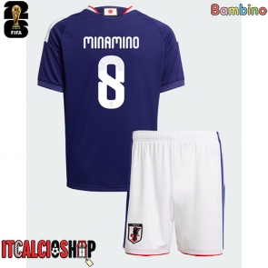 Giappone Takumi Minamino #8 Prima Maglia Bambino Mondiali 2026 Manica Corta (+ Pantaloni corti)